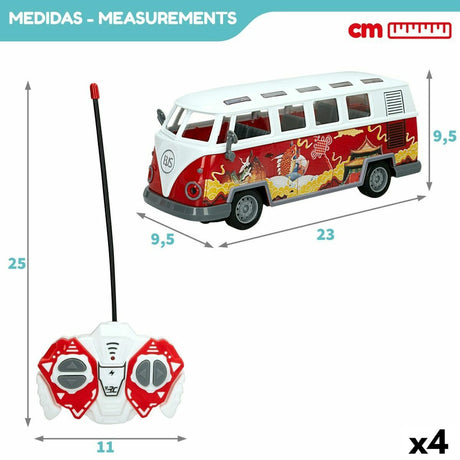 Fahrzeug Fernsteuerung Speed & Go 1:30 23 x 9,5 x 9,5 cm Bus 4 Stück